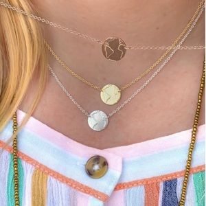 ***SILVER*** TRAVEL THE WORLD NECKLACE